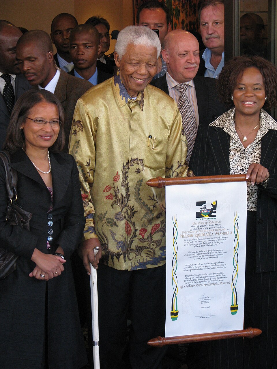 Nelson Mandela at his home in Johannesburg in 2008